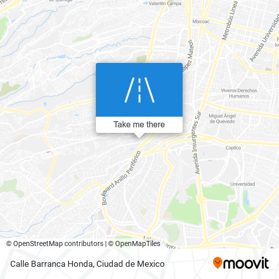 Mapa de Calle Barranca Honda