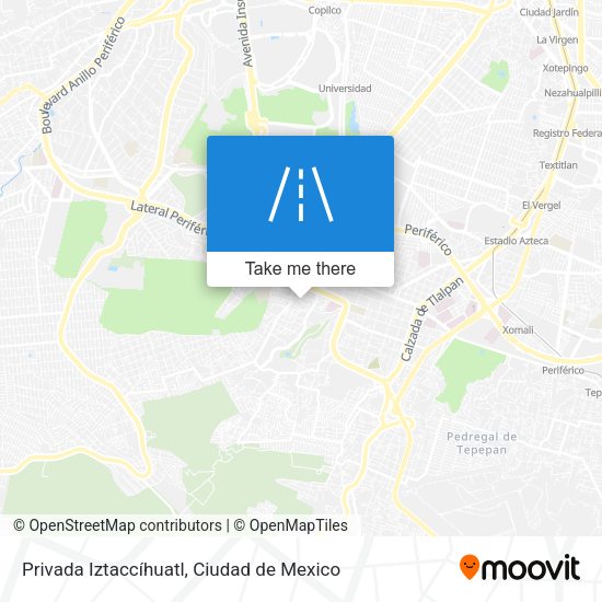 Privada Iztaccíhuatl map