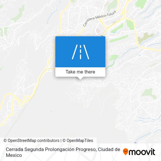 Cerrada Segunda Prolongación Progreso map