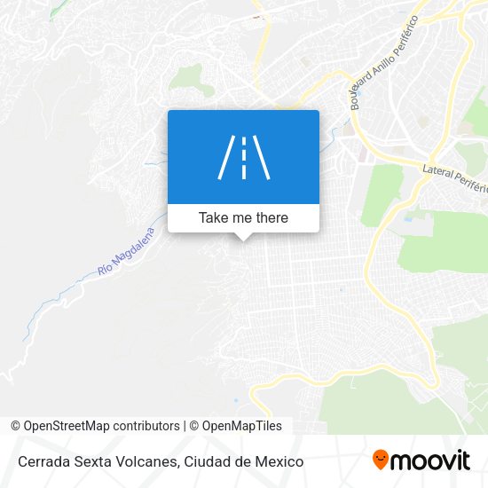 Cerrada Sexta Volcanes map