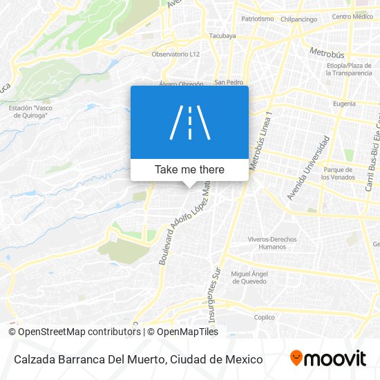 Calzada Barranca Del Muerto map