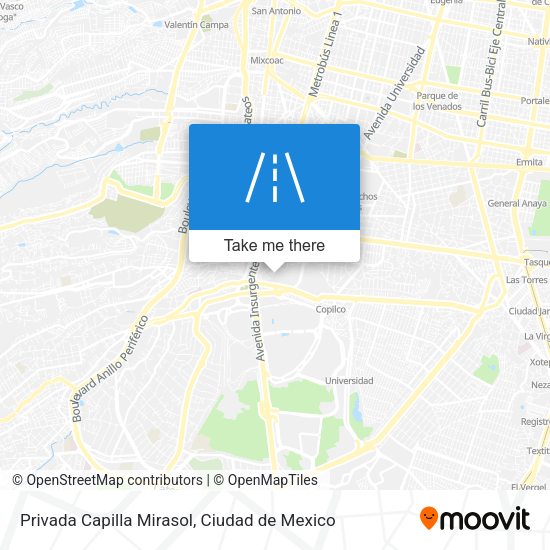 Mapa de Privada Capilla Mirasol