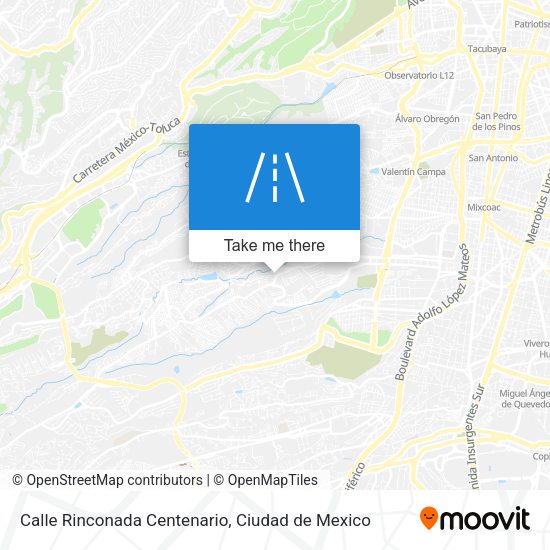 Calle Rinconada Centenario map
