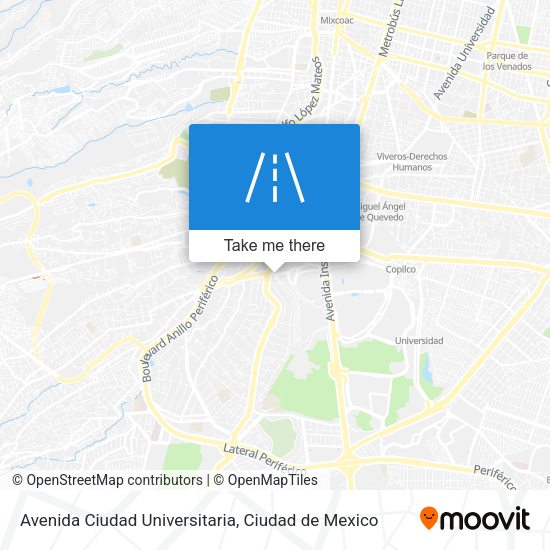 Mapa de Avenida Ciudad Universitaria