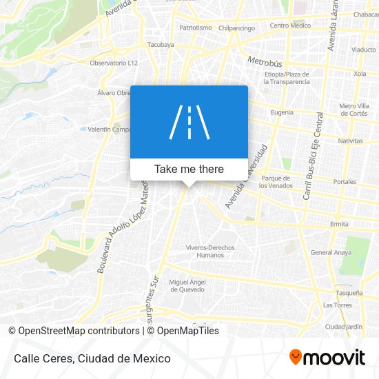 Mapa de Calle Ceres