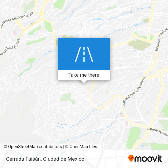 Cerrada Faisán map