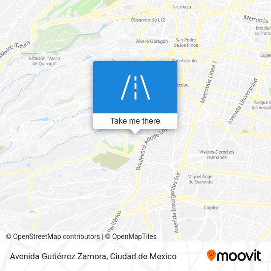 Avenida Gutiérrez Zamora map