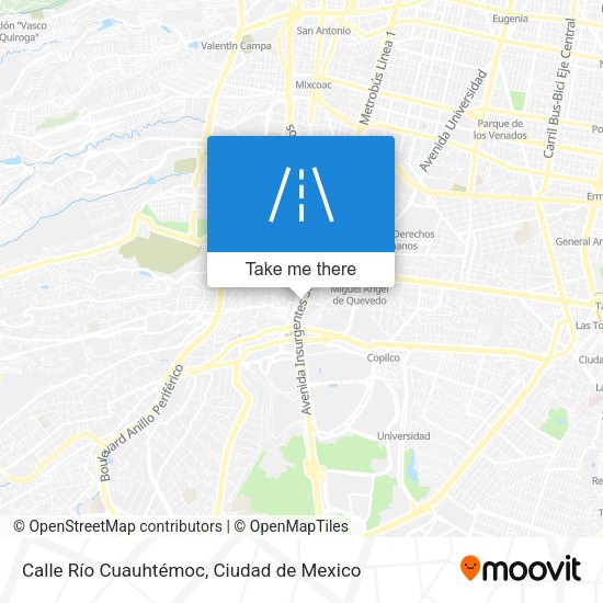 Mapa de Calle Río Cuauhtémoc