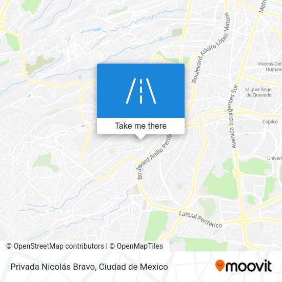 Privada Nicolás Bravo map