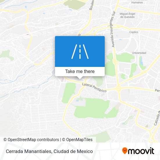 Mapa de Cerrada Manantiales