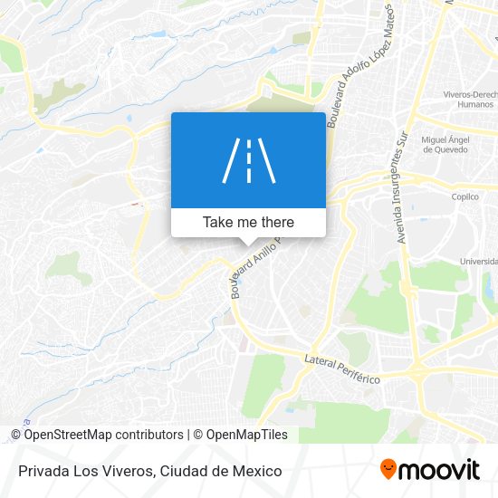 Privada Los Viveros map