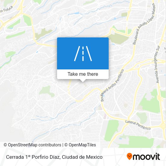 Mapa de Cerrada 1º Porfirio Díaz
