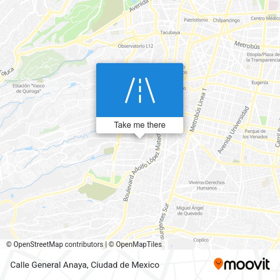 Calle General Anaya map