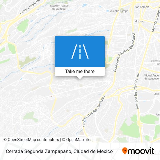 Mapa de Cerrada Segunda Zampapano