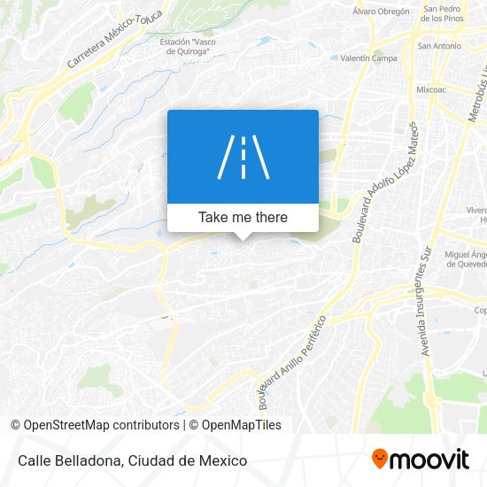 Calle Belladona map