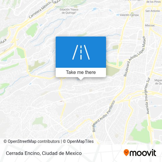 Mapa de Cerrada Encino