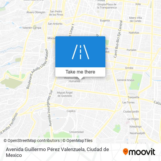 Avenida Guillermo Pérez Valenzuela map