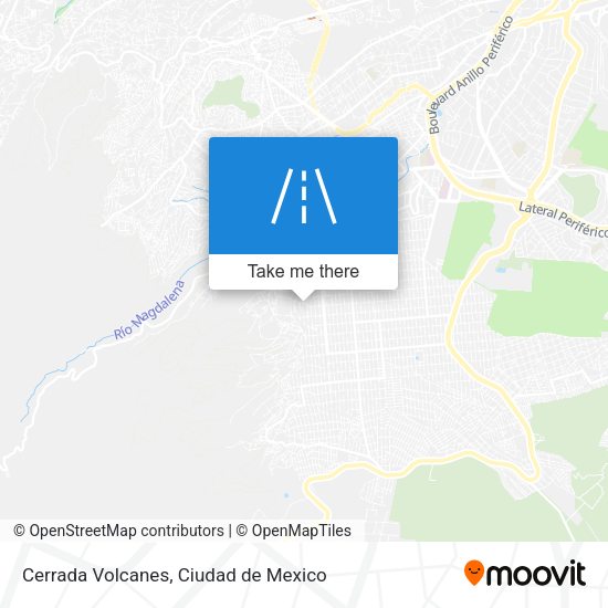 Cerrada Volcanes map