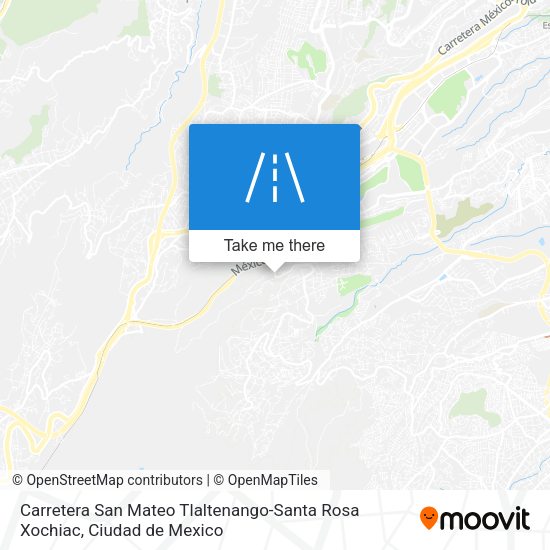 Carretera San Mateo Tlaltenango-Santa Rosa Xochiac map