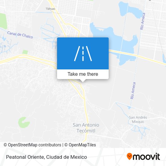 Mapa de Peatonal Oriente