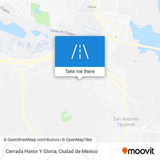 Cerrada Honor Y Gloria map