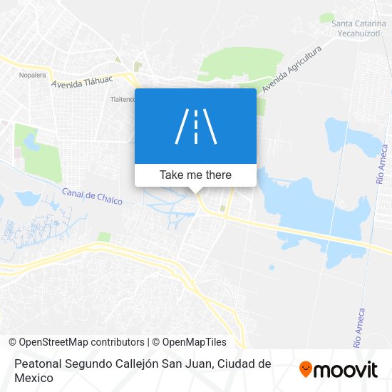 Mapa de Peatonal Segundo Callejón San Juan