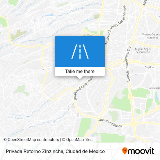 Mapa de Privada Retorno Zinzincha