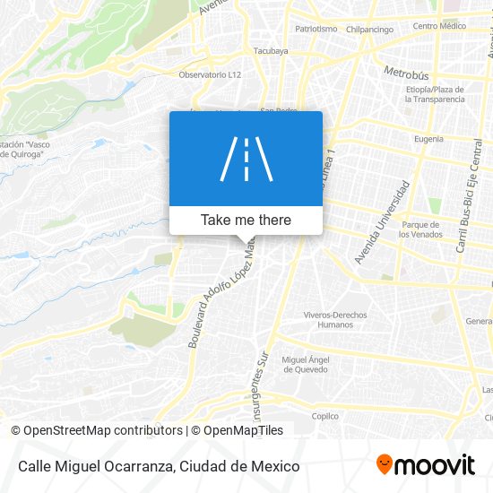 Calle Miguel Ocarranza map