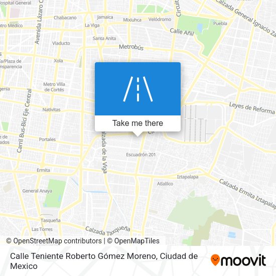 Calle Teniente Roberto Gómez Moreno map