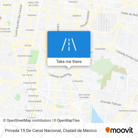 Privada 15 De Canal Nacional map