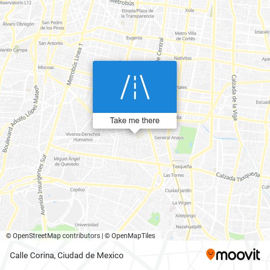 Calle Corina map