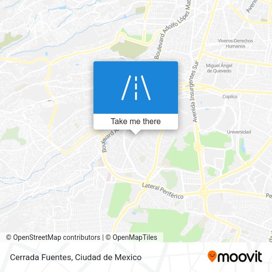 Cerrada Fuentes map