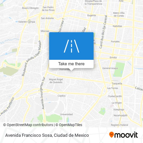 Avenida Francisco Sosa map