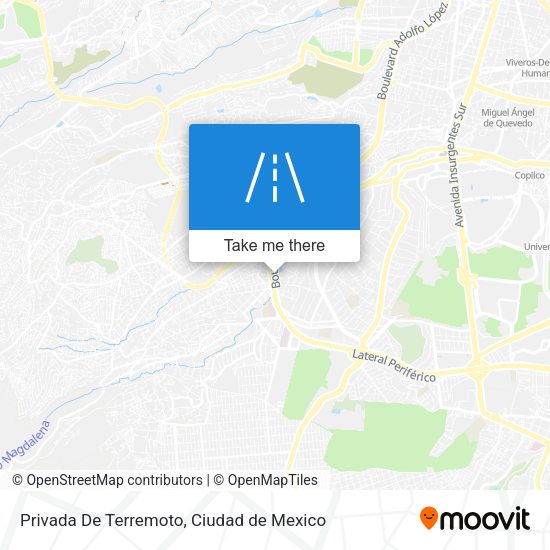 Mapa de Privada De Terremoto