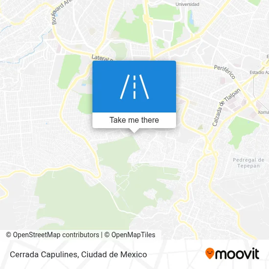 Cerrada Capulines map