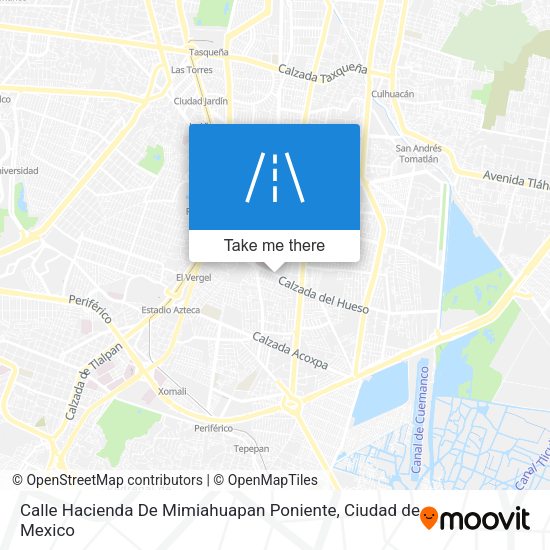 Mapa de Calle Hacienda De Mimiahuapan Poniente