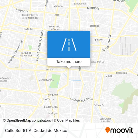 Mapa de Calle Sur 81 A