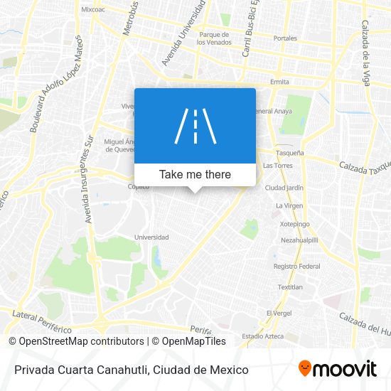 Privada Cuarta Canahutli map