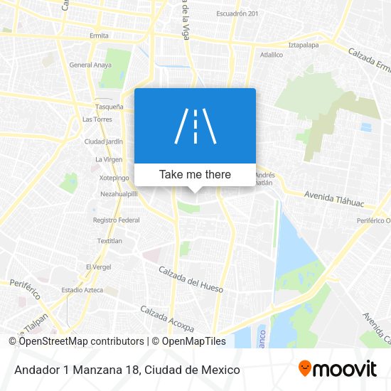 Andador 1 Manzana 18 map