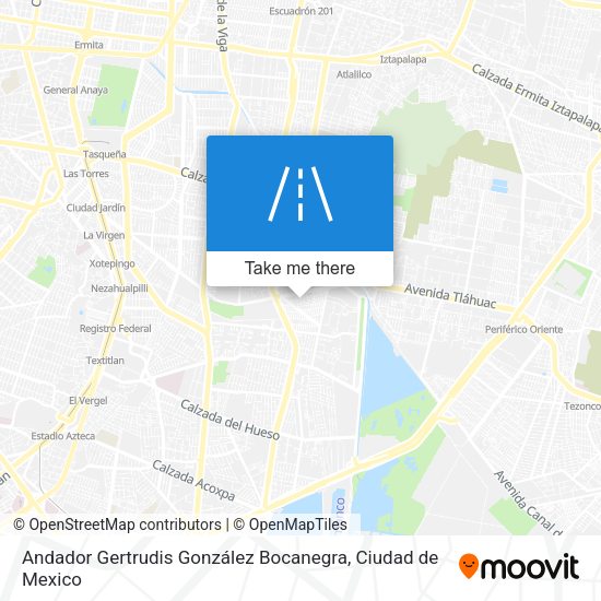 Andador Gertrudis González Bocanegra map