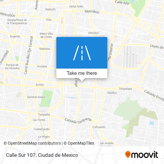 Calle Sur 107 map