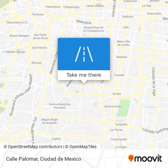 Calle Palomar map