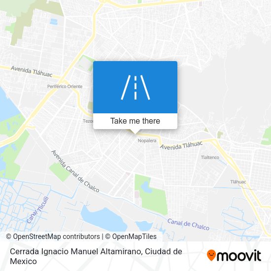 Cerrada Ignacio Manuel Altamirano map