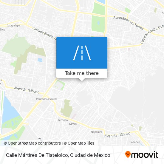 Mapa de Calle Mártires De Tlatelolco