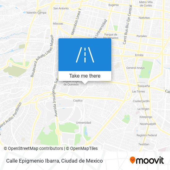 Mapa de Calle Epigmenio Ibarra