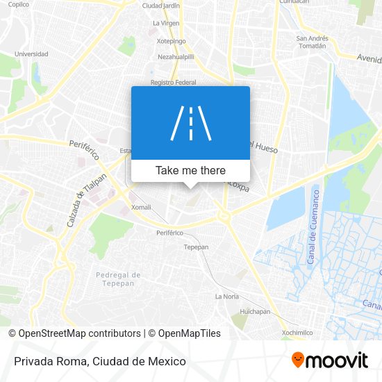 Mapa de Privada Roma