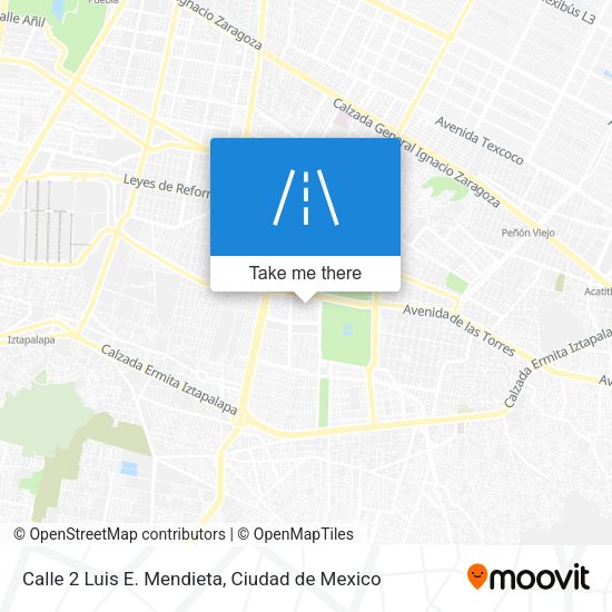 Calle 2 Luis E. Mendieta map