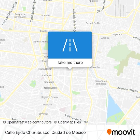 Calle Ejido Churubusco map