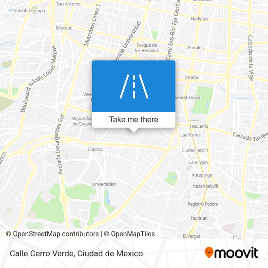 Calle Cerro Verde map