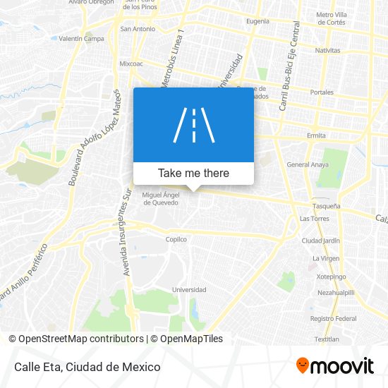 Calle Eta map